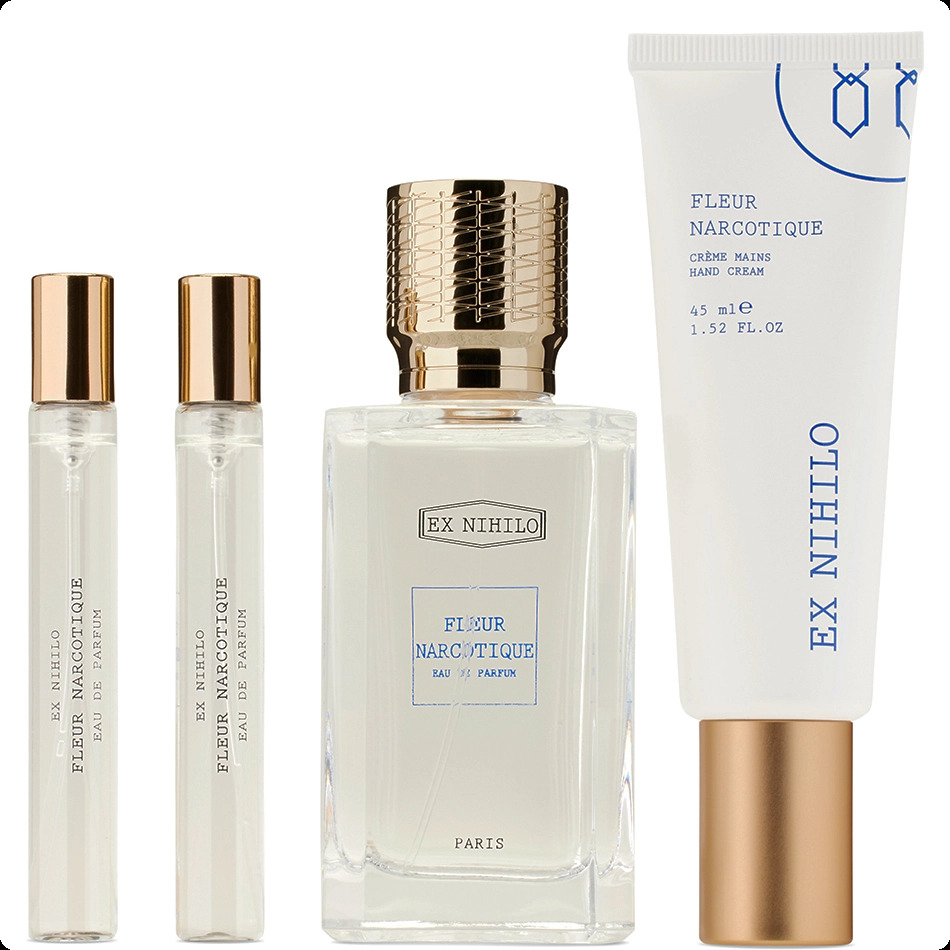 Ex Nihilo Fleur Narcotique Набор (парфюмерная вода 100 мл + парфюмерная вода 7.5 мл + парфюмерная вода 7.5 мл + крем для рук 45 мл) для женщин и мужчин