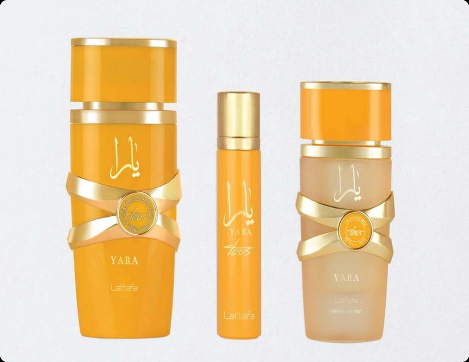 Lattafa Perfumes Yara Tous Набор (парфюмерная вода (уценка) 100 мл + парфюмерная вода (уценка) 12 мл + дымка для волос (уценка) 50 мл) для женщин