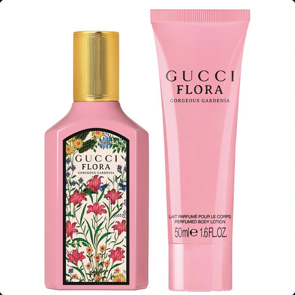 Gucci Flora Gorgeous Gardenia Eau de Parfum Набор (парфюмерная вода 50 мл + лосьон для тела 50 мл) для женщин