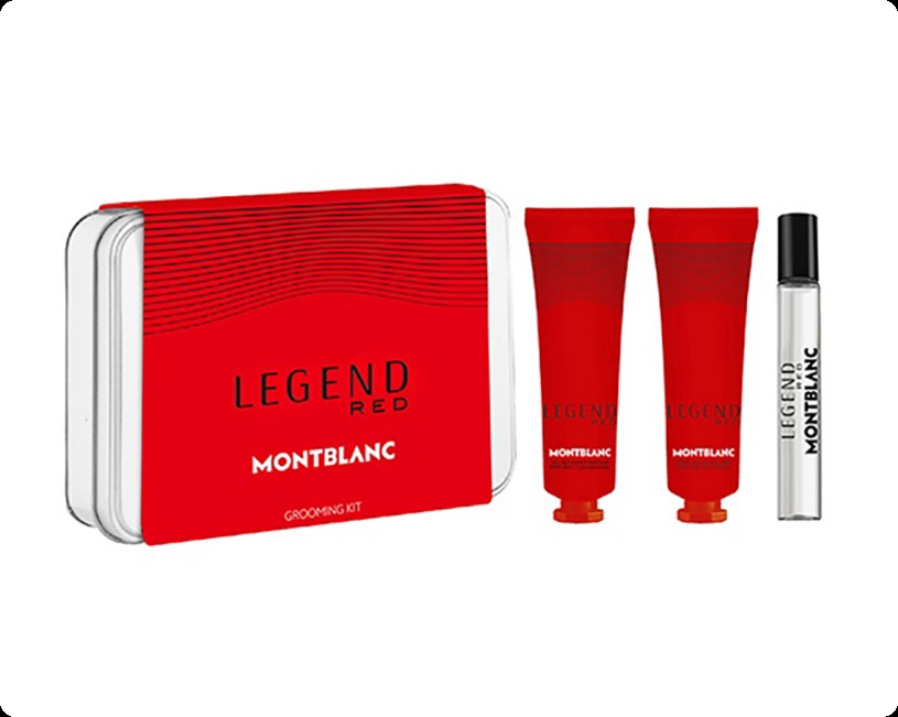 MontBlanc Legend Red Набор (парфюмерная вода 7.5 мл + крем для тела 30 мл + пенка для умывания 30 мл) для мужчин