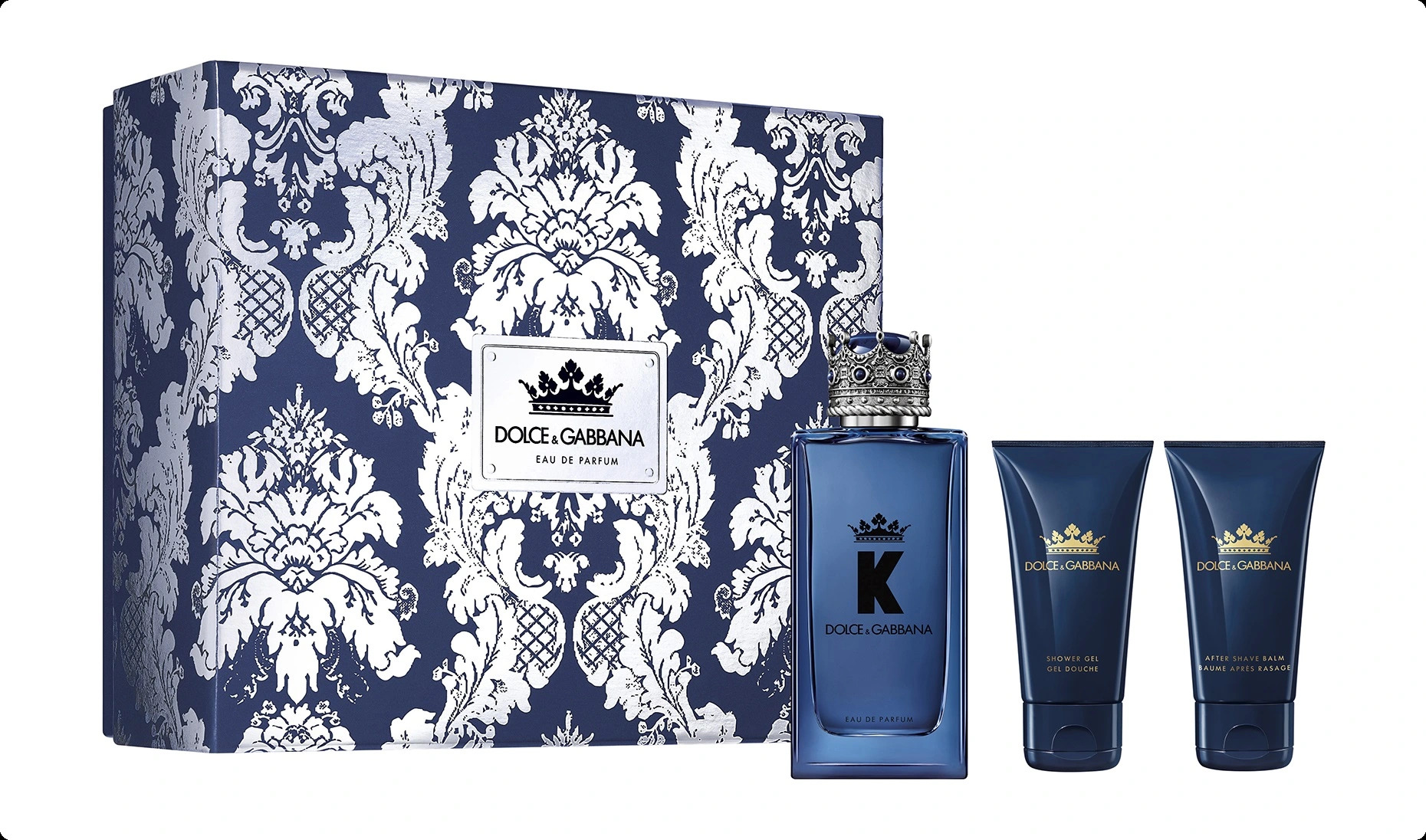 Dolce & Gabbana K Eau De Parfum Набор (парфюмерная вода 100 мл + гель для душа 50 мл + бальзам после бритья 50 мл) для мужчин