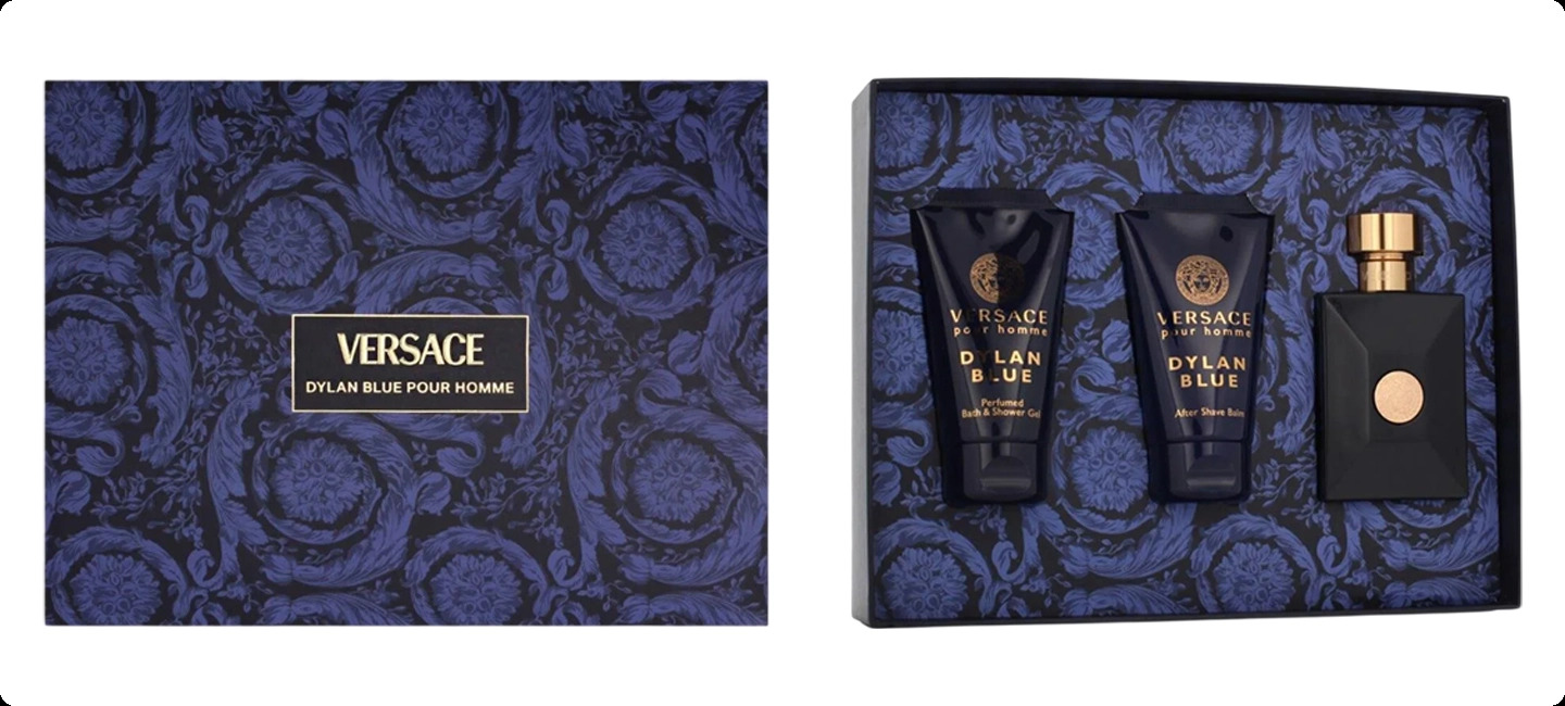 Versace Versace Pour Homme Dylan Blue Набор (туалетная вода 50 мл + гель для душа 50 мл + бальзам после бритья 50 мл) для мужчин