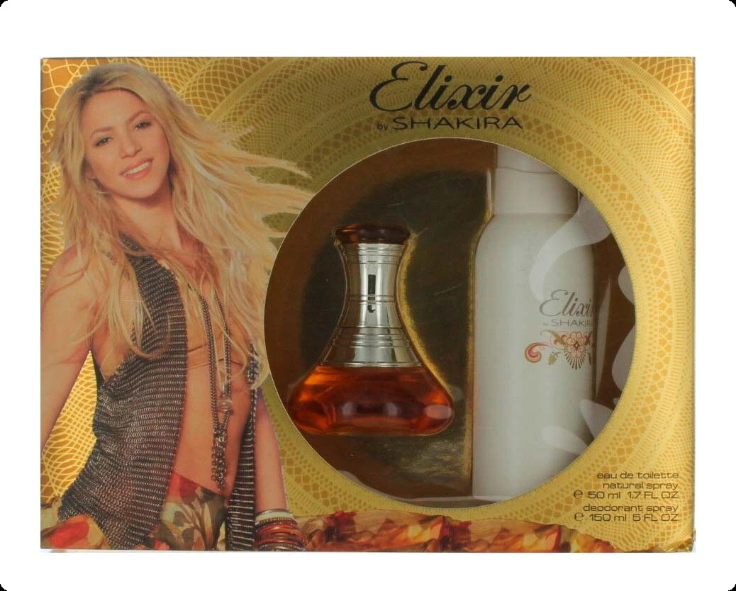 Shakira Elixir Набор (туалетная вода 50 мл + дезодорант-спрей 150 мл) для женщин