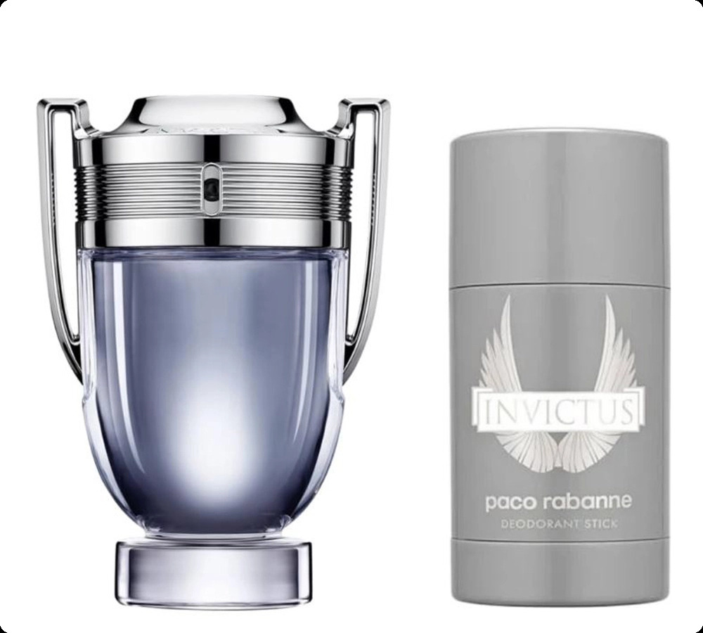 Paco Rabanne Invictus Набор (туалетная вода 100 мл + дезодорант-стик 75 гр) для мужчин