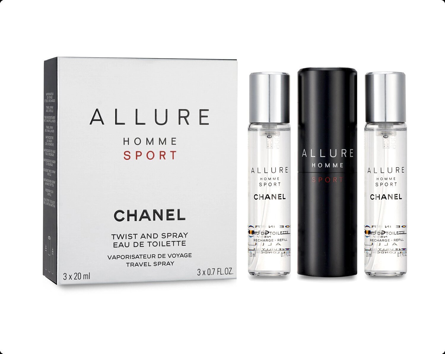 Chanel Allure Homme Sport Набор (туалетная вода 20 мл x 3 шт.) для мужчин