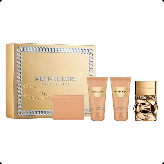 Michael Kors Pour Femme Набор (парфюмерная вода 50 мл + гель для душа 50 мл + лосьон для тела 50 мл + косметичка) для женщин