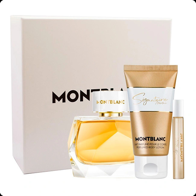 MontBlanc Signature Absolue Набор (парфюмерная вода 90 мл + парфюмерная вода 7.5 мл + лосьон для тела 100 мл) для женщин