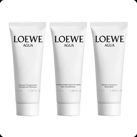 Loewe Agua de Loewe Набор (шампунь 40 мл + кондиционер для волос 40 мл + бальзам для лица и тела 40 мл) для женщин