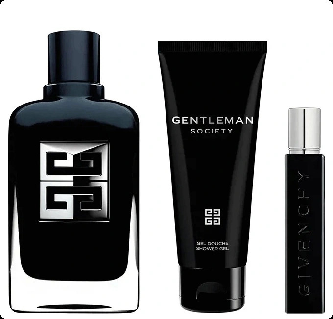 Givenchy Gentleman Society Набор (парфюмерная вода 100 мл + парфюмерная вода 12.5 мл + гель для душа 75 мл) для мужчин