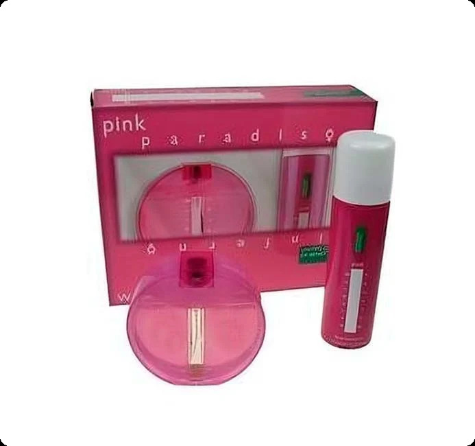 Benetton Paradiso Inferno Pink Набор (туалетная вода 100 мл + дезодорант-спрей 150 мл) для женщин