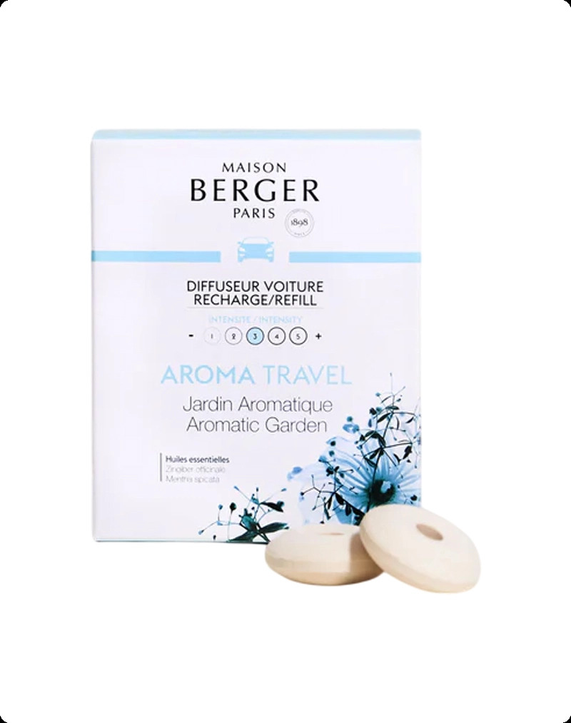 Maison Berger Aroma Travel Aromatic Garden Набор (аромадиффузор для авто 17 мл x 2 шт.) для женщин и мужчин