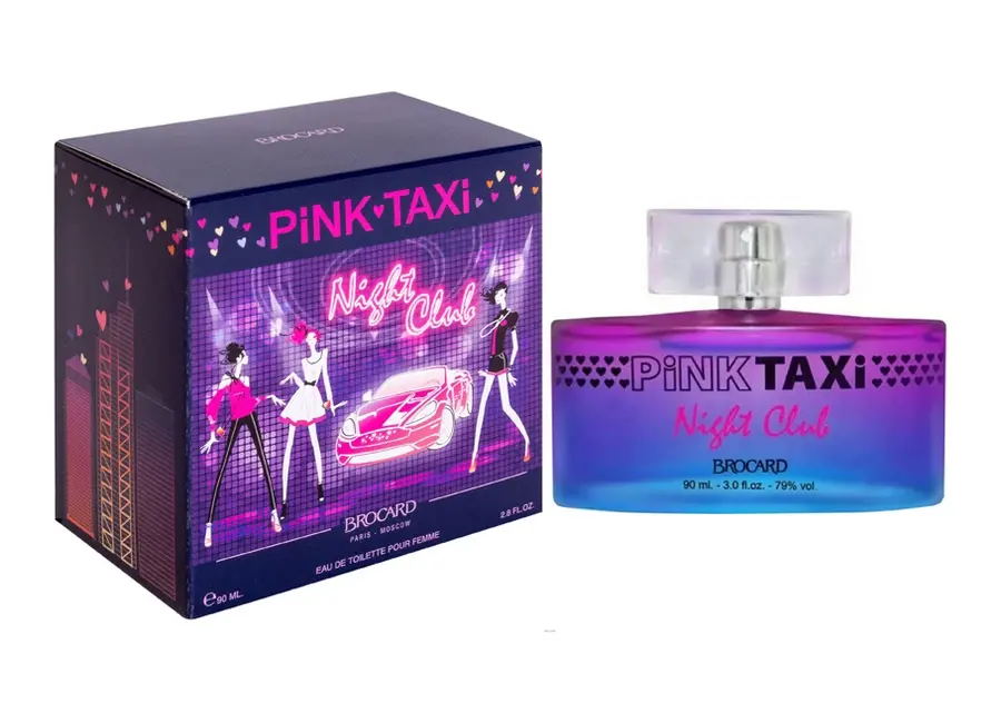 Женская туалетная вода Brocard " Pink Taxi #Beauty time " 90мл. Туалетная вода Brocard Pink Taxi Night Club. Туалетная вода Brocard Pink Taxi, 90 мл. Пинк такси Найт клаб т.в. жен. 90мл /21.