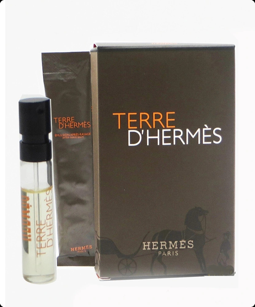 Hermes Terre D`Hermes Набор (туалетная вода 2 мл + бальзам после бритья 3 мл) для мужчин