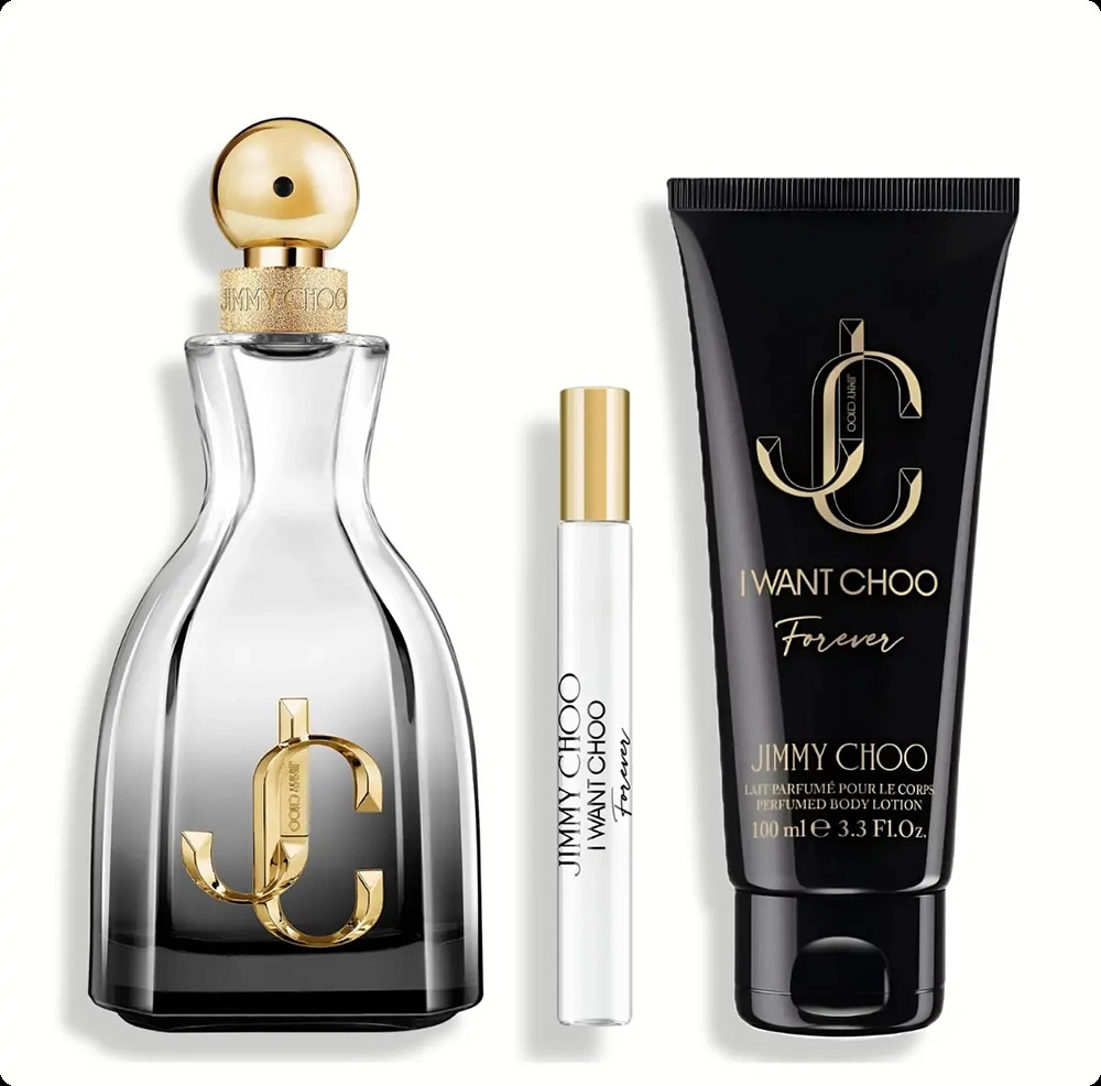 Jimmy Choo I Want Choo Forever Набор (парфюмерная вода 100 мл + парфюмерная вода 7.5 мл + лосьон для тела 100 мл) для женщин
