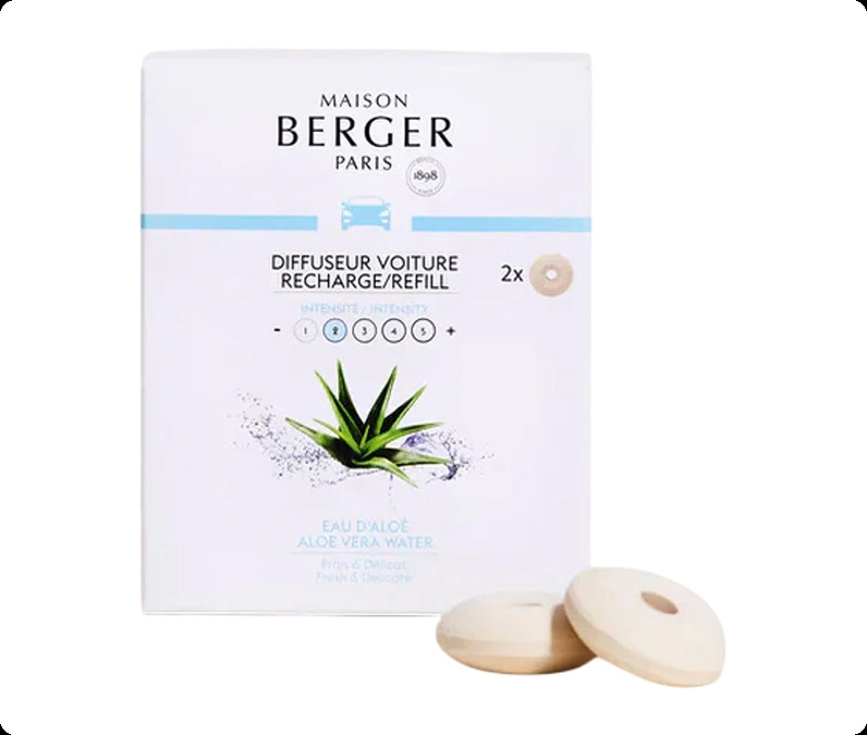 Maison Berger Aloe Vera Water Набор (аромадиффузор для авто 17 мл x 2 шт.) для женщин и мужчин