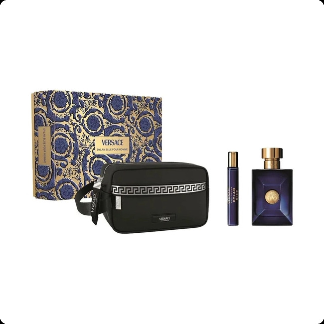 Versace Versace Pour Homme Dylan Blue Набор (туалетная вода 100 мл + туалетная вода 10 мл + косметичка) для мужчин
