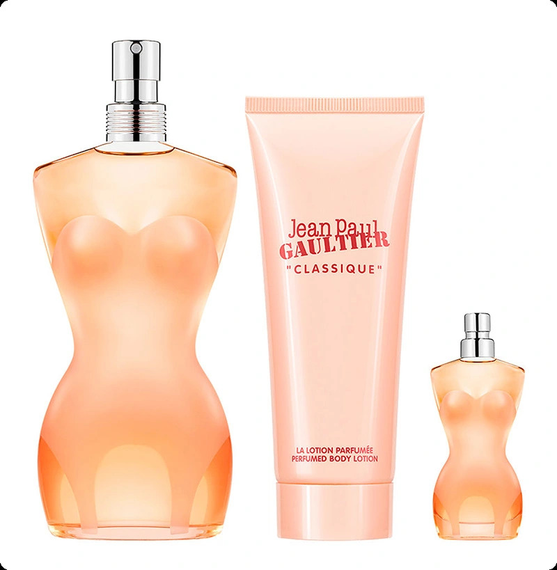 Jean Paul Gaultier Classique Набор (туалетная вода 100 мл + туалетная вода 6 мл + лосьон для тела 75 мл) для женщин