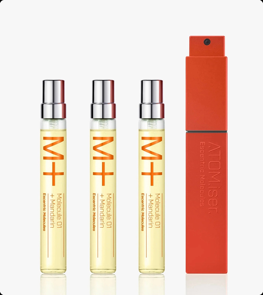 Escentric Molecules Molecule 01 Mandarin Набор (туалетная вода 8.5 мл + туалетная вода 8.5 мл + туалетная вода 8.5 мл + аксессуар) для женщин и мужчин