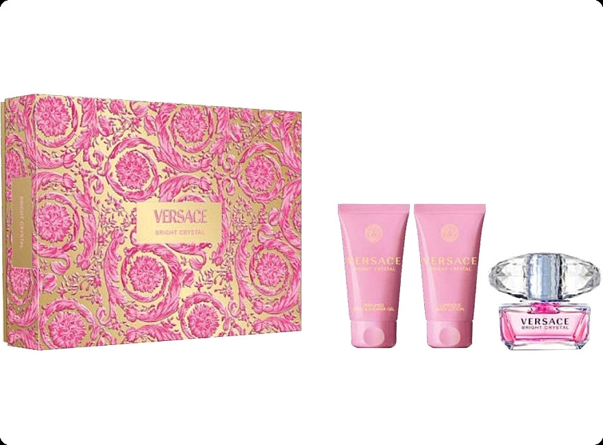 Versace Bright Crystal Набор (туалетная вода 50 мл + гель для душа 50 мл + лосьон для тела 50 мл) для женщин