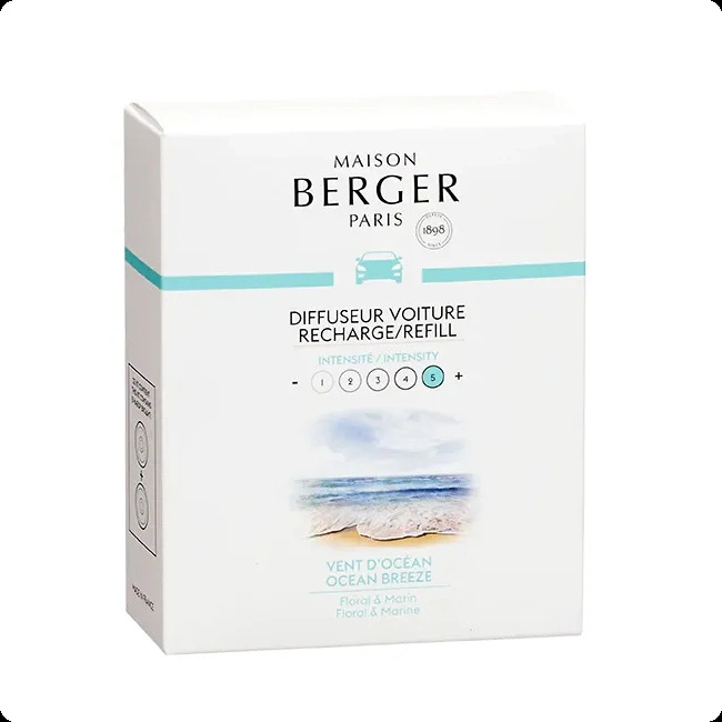 Maison Berger Ocean Breeze Набор (аромадиффузор для авто 17 мл x 2 шт.) для женщин и мужчин