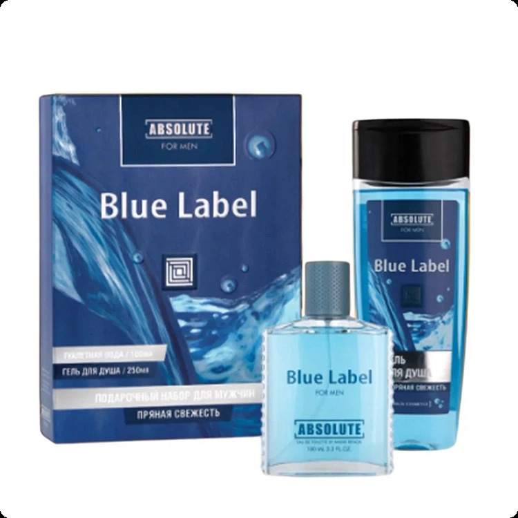 Delta Parfum Today Parfum Absolute Blue Label Набор (туалетная вода 100 мл + гель для душа 250 мл) для мужчин