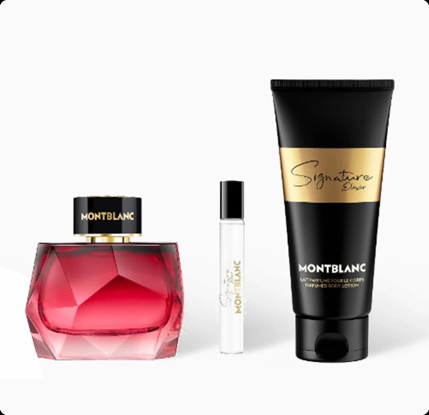 MontBlanc Signature Elixir Набор (парфюмерная вода 90 мл + парфюмерная вода 7.5 мл + лосьон для тела 100 мл) для женщин