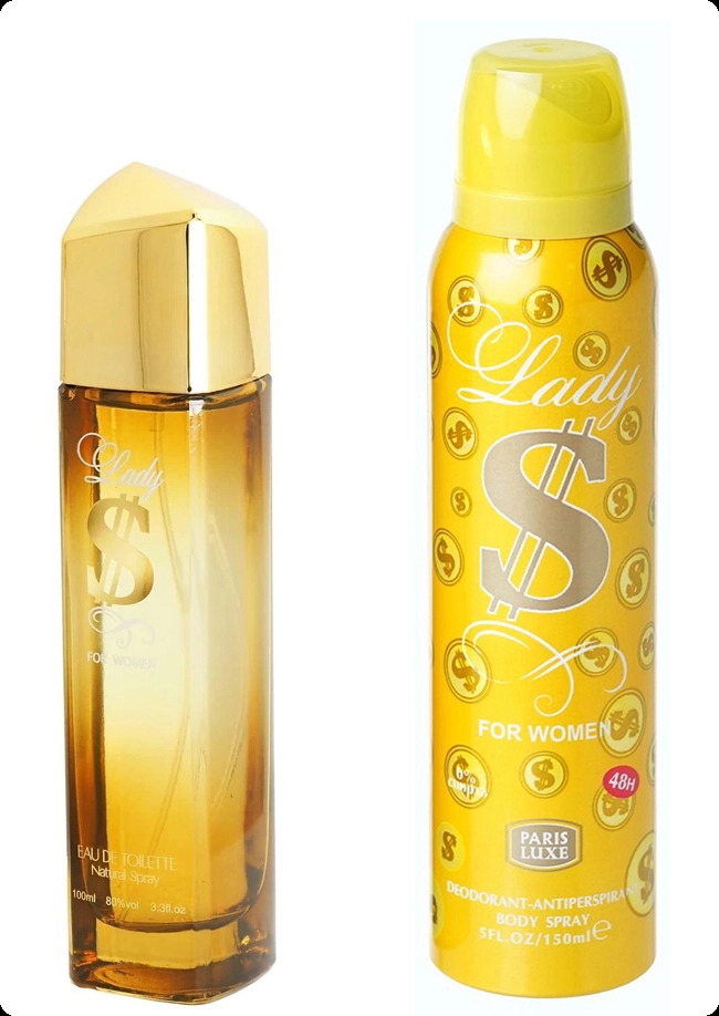 Paris Line Parfums Lady Dollar Intense Набор (туалетная вода 100 мл + дезодорант-спрей 150 мл) для женщин