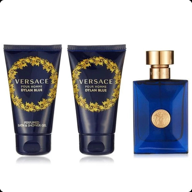 Versace Versace Pour Homme Dylan Blue Набор (туалетная вода 50 мл + гель для душа 50 мл + лосьон после бритья 50 мл) для мужчин