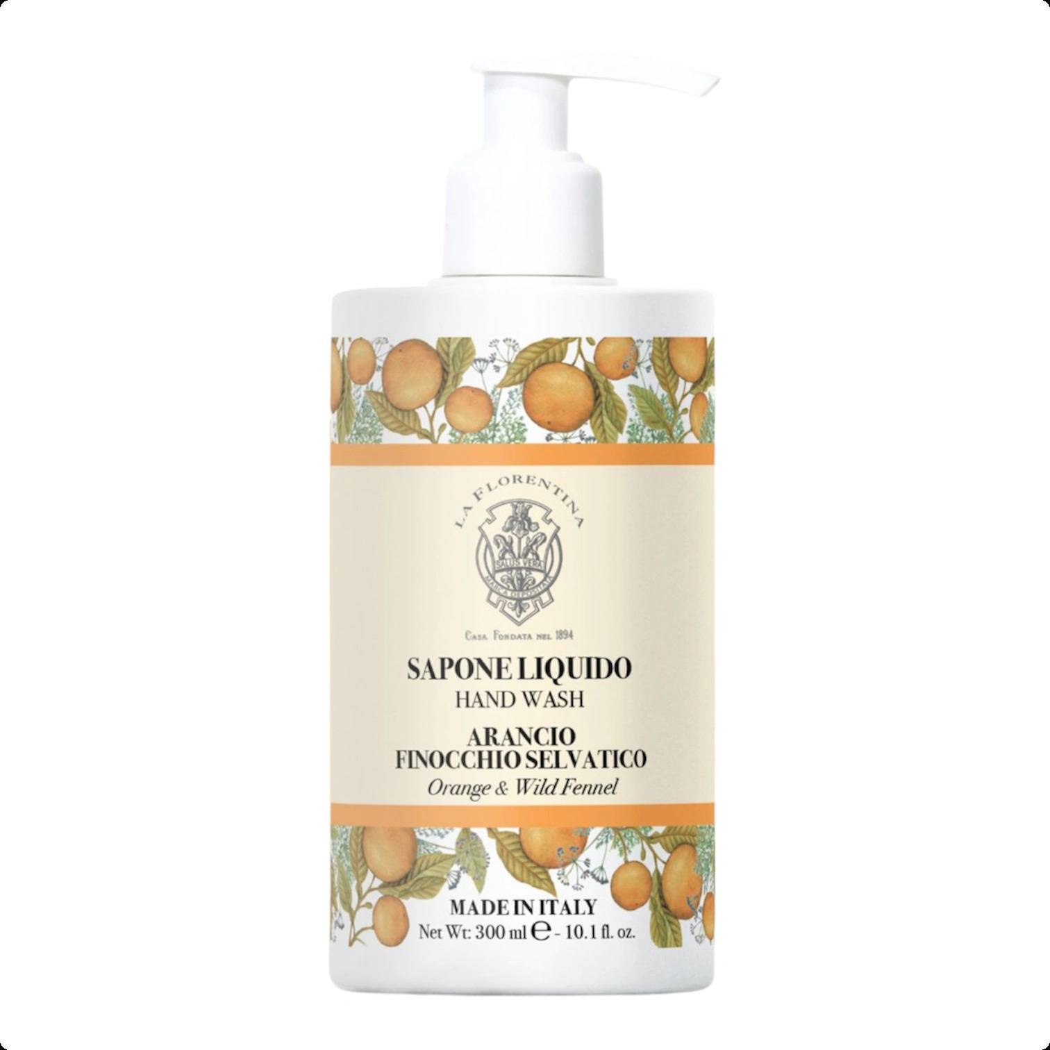 La Florentina Orange and Fennel Жидкое мыло 300 мл для женщин и мужчин
