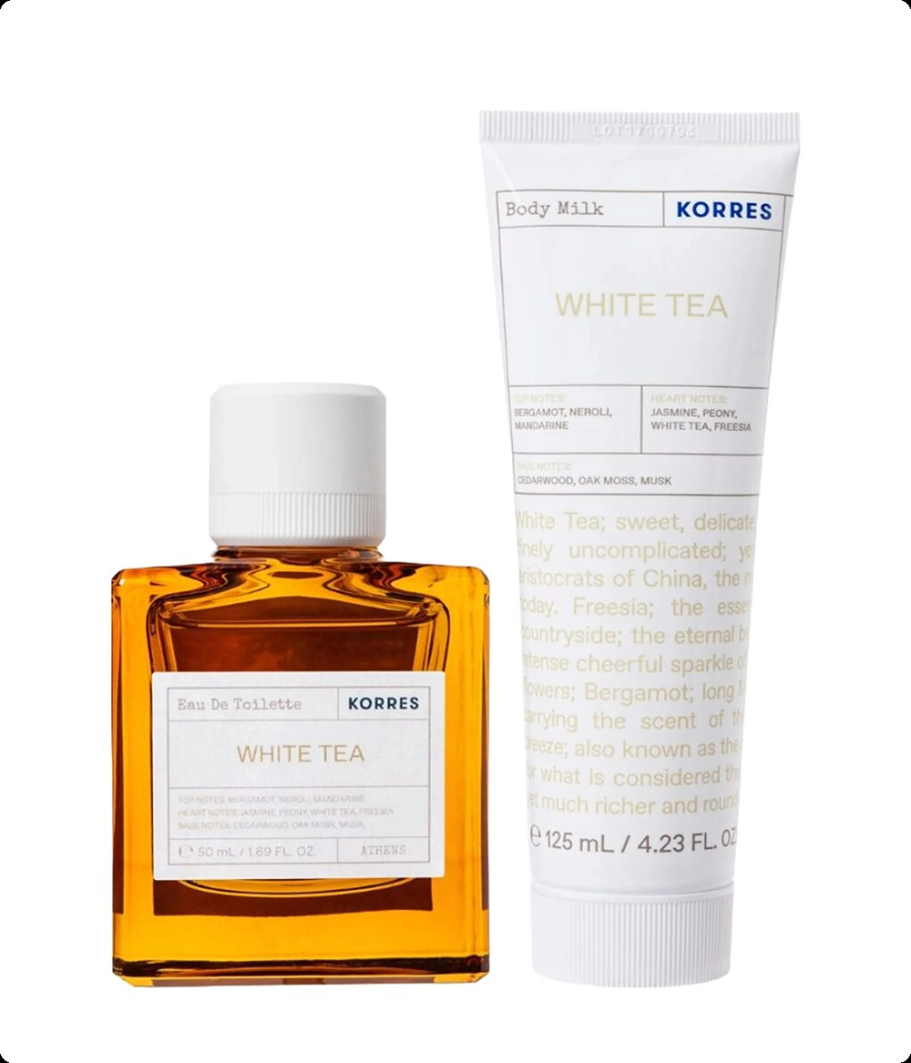 Korres White Tea Набор (туалетная вода 50 мл + молочко для тела 125 мл) для женщин и мужчин