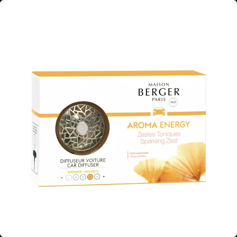 Maison Berger Aroma Energy Sparkling Zest Аромадиффузор для авто 17 мл для женщин и мужчин