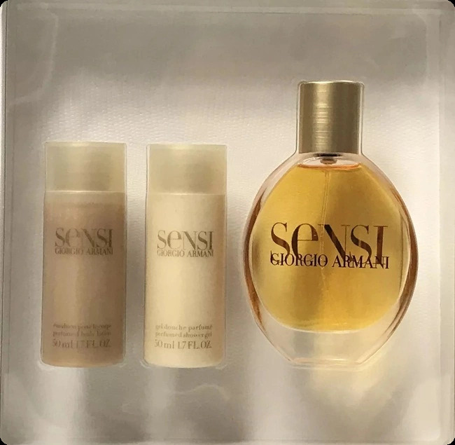 Giorgio Armani Sensi Набор (парфюмерная вода 100 мл + гель для душа 50 мл + лосьон для тела 50 мл) для женщин