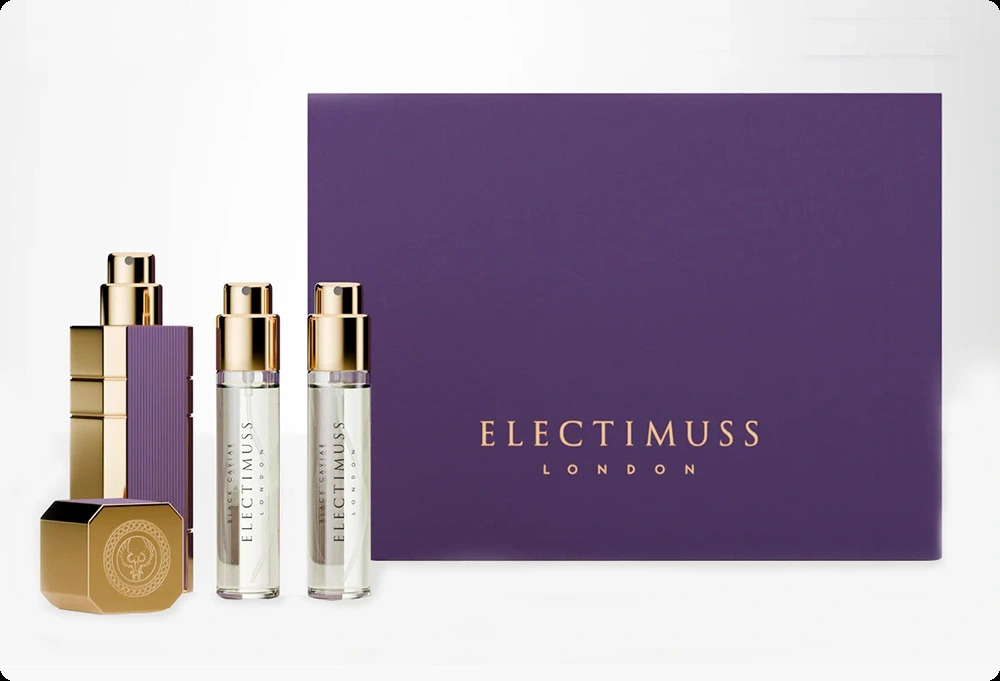 Electimuss Black Caviar Набор (духи 10 мл + духи 10 мл + духи 10 мл + аксессуар) для женщин и мужчин