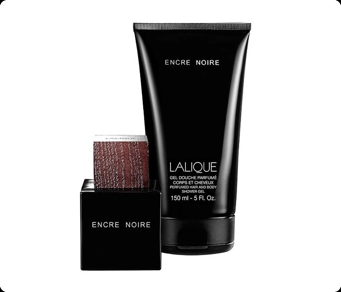Lalique Encre Noire Набор (туалетная вода 50 мл + гель для душа 150 мл) для мужчин
