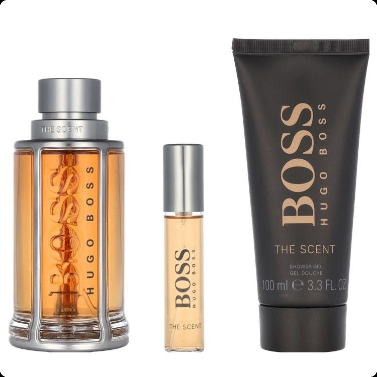 Hugo Boss Boss The Scent Набор (туалетная вода 100 мл + туалетная вода 10 мл + гель для душа 100 мл) для мужчин