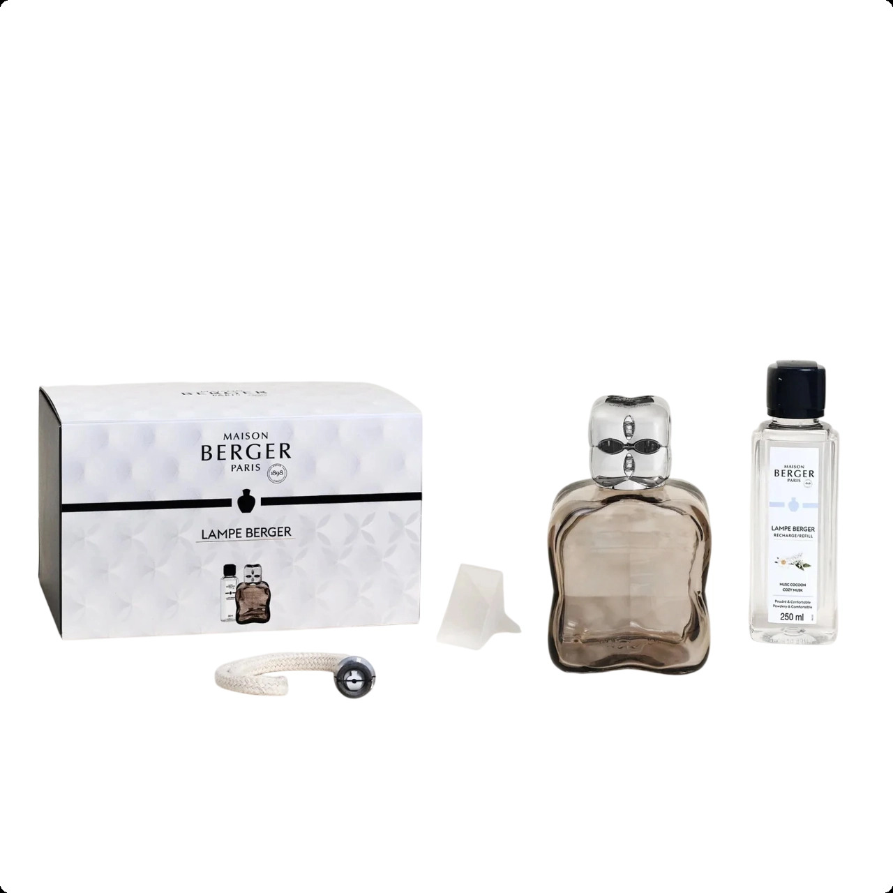 Maison Berger Brown Cosy Bouquet and Cozy Musk Набор (аксессуар 1 шт + аромат для дома 250 мл) для женщин и мужчин