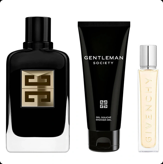 Givenchy Gentleman Society Ambree Набор (парфюмерная вода 100 мл + парфюмерная вода 12.5 мл + гель для душа 75 мл) для мужчин