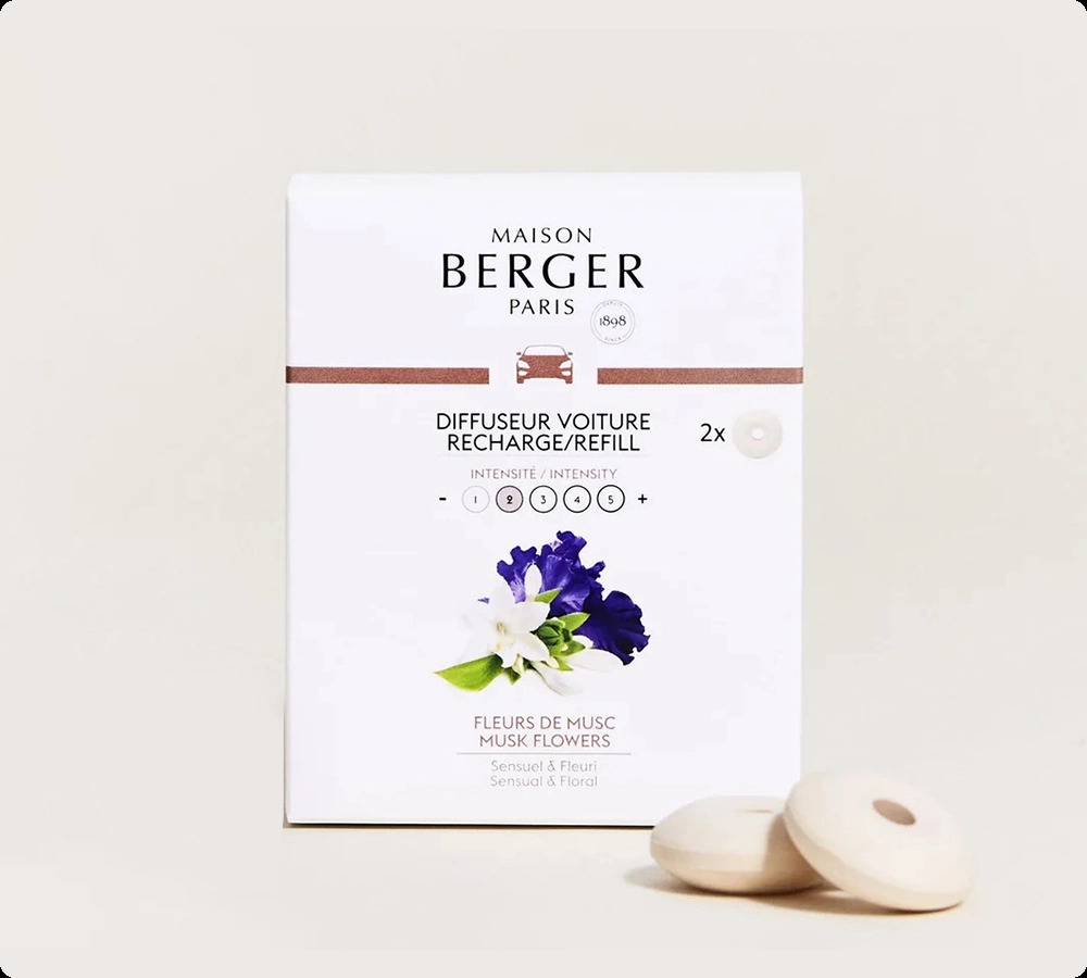 Maison Berger Musk Flowers Набор (аромадиффузор для авто 17 мл x 2 шт.) для женщин и мужчин