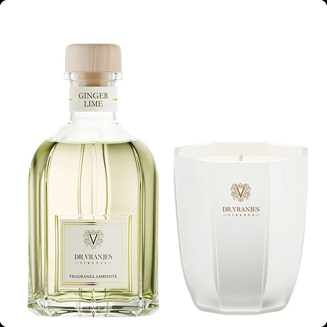 Dr Vranjes Ginger Lime Набор (свеча 80 гр + диффузор 250 мл) для женщин и мужчин