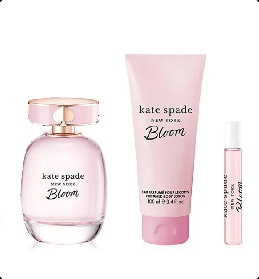 Kate Spade New York Bloom Набор (туалетная вода 100 мл + туалетная вода 7.5 мл + лосьон для тела 100 мл) для женщин