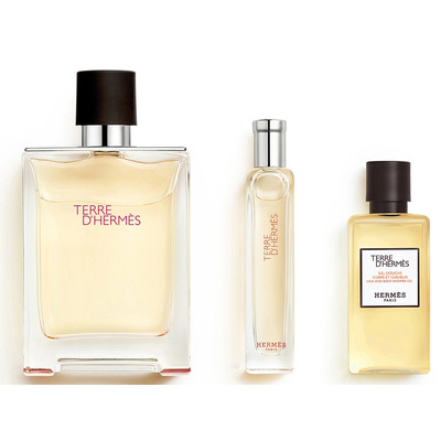 Hermes Terre D`Hermes Набор (туалетная вода 100 мл + туалетная вода 15 мл + гель для душа 40 мл)