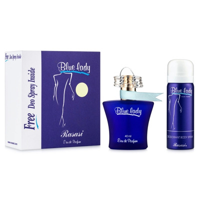 Rasasi Blue Lady Набор (парфюмерная вода 40&nbsp;мл + дезодорант-спрей 50&nbsp;мл)