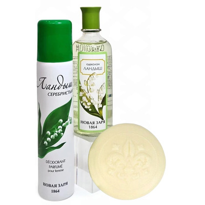 Nouvelle Etoile Ландыш Набор (одеколон 100 мл + дезодорант-спрей 75 мл + мыло 50 гр)