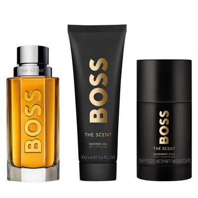 Hugo Boss Boss The Scent Набор (туалетная вода 100 мл + гель для душа 100 мл + дезодорант-стик 70 гр)