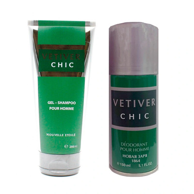 Nouvelle Etoile Vetiver Chic Набор (гель для душа 200 мл + дезодорант-спрей 150 мл)