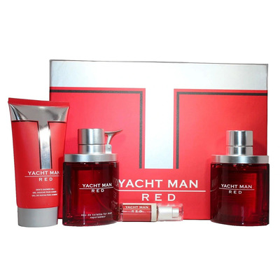 Myrurgia Yacht Man Red Набор (туалетная вода 100 мл + туалетная вода 10 мл + гель для душа 150 мл + лосьон после бритья 100 мл)