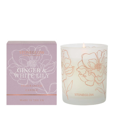 Stoneglow Ginger and White Lily Свеча 240 гр