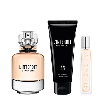 Givenchy L Interdit Набор (парфюмерная вода 50 мл + парфюмерная вода 12.5 мл + молочко для тела 75 мл)