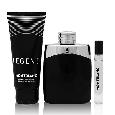 MontBlanc Legend Набор (туалетная вода 100 мл + туалетная вода 7.5 мл + гель для душа 100 мл)