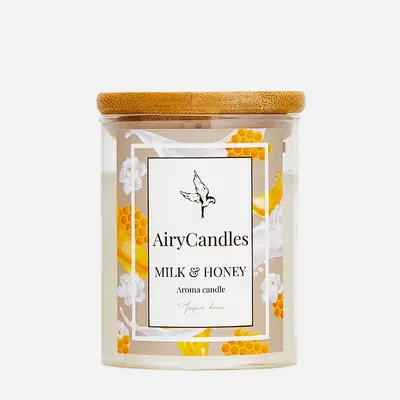 AiryCandles Milk and Honey Cotton Wick